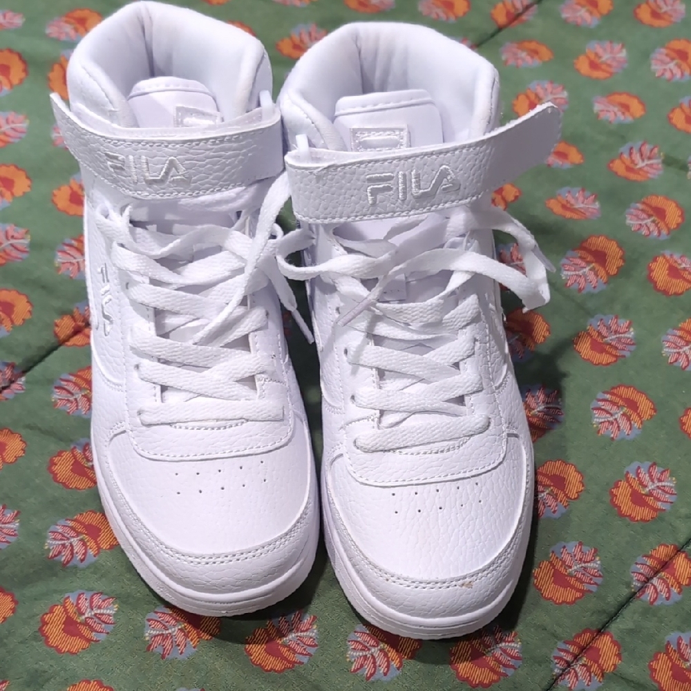 Fila Kids' White High-Top Sneakers